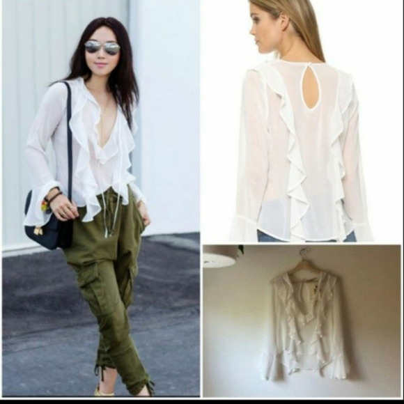 ￼For Love & LemonsWomen's‎ White Eva Plunge - Picture 1 of 8